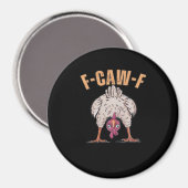Aimant F Caw F Poulet Drôle Classique Style Rétro Cool (Recto/Verso)