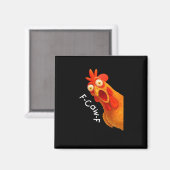 Aimant F-Caw-F Poulet Essentiel Classique Rétro (Recto/Verso)
