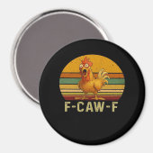 Aimant F-Caw-F Poulet Essentiel Rétro Classique (Recto/Verso)
