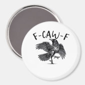 Aimant F Caw F Style Rétro Classique Corbeau (Recto/Verso)