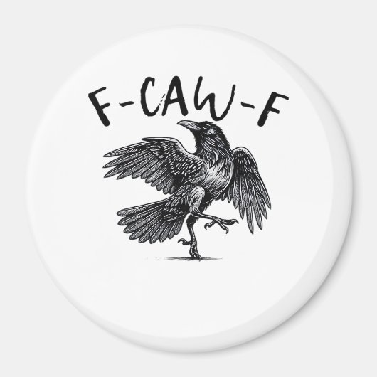 Aimant F Caw F Style Rétro Classique Corbeau (Devant)