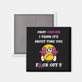 Aimant F#CK OFF...Cancer du sein (Recto/Verso)