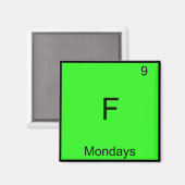 Aimant F - Mois Symbole de l'élément de chimie (Recto/Verso)