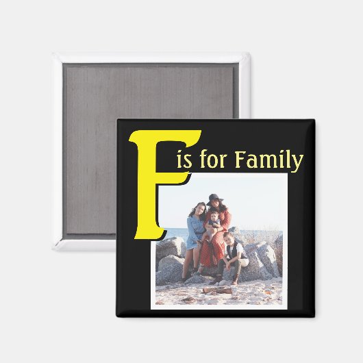 Aimant F pour la famille (Recto/Verso)
