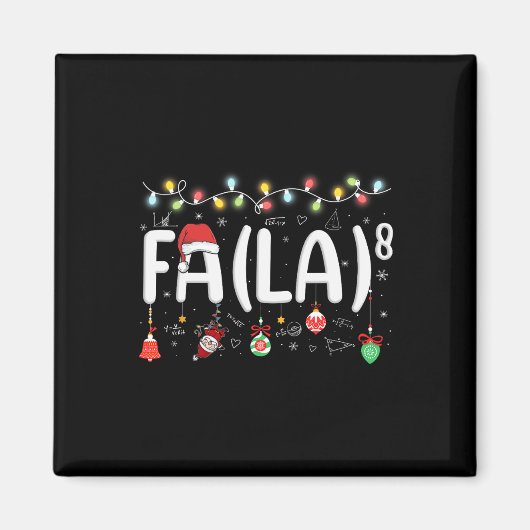 Aimant Fa (la)8 Funky Christmas Père Noël Fa La Math Ense (Devant)