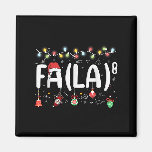 Aimant Fa (la)8 Funny Christmas Santa Fa La Math Teacher (Devant)