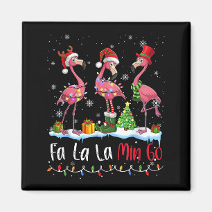 Aimant Fa La La La Mingo Flamingo Amateur de Noël