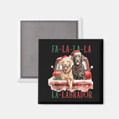 Aimant Fa La La Labrador Noël drôle (Recto/Verso)