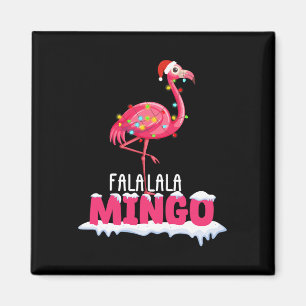 Aimant Fa La La Mingo Flamant rose Noël Joli Casquette ro