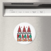 Aimant Fa la la Retro Vacances de Noël Super (In Situ (Lave-vaisselle))