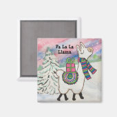 Aimant Fa La Llama Joyeux Noël Drôle (Recto/Verso)