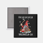 Aimant Fa La Valhalla Xmas Gnome Beard Viking Arme C (Recto/Verso)