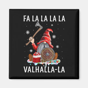 Aimant Fa La Valhalla Xmas Gnome Beard Viking Arme C
