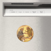 Aimant Fable d'Esope vintage, Souris de campagne, Souris  (In Situ (Lave-vaisselle))