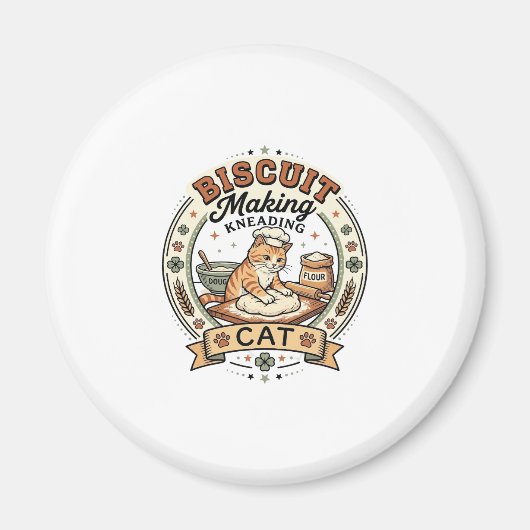 Aimant Fabrication de biscuits Pétrissage Chat Fabricatio (Devant)