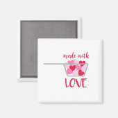 Aimant Fabriqué avec amour (Recto/Verso)