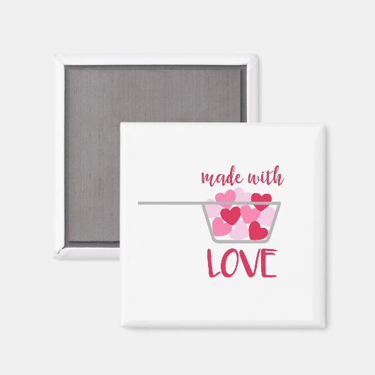 Aimant Fabriqué avec amour (Recto/Verso)