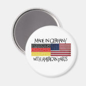 Aimant Fabriqué en Allemagne avec des pièces américaines (Recto/Verso)