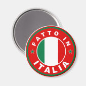 Aimant fabriqué en italie étiquette du drapeau national f (Recto/Verso)