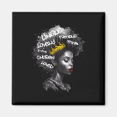 Aimant Fabuleuse Femme Afro Noire Avec Des Mots Empowants (Devant)