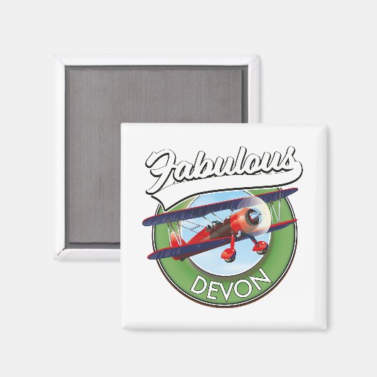 Aimant Fabuleux patch de voyage Devon. (Recto/Verso)