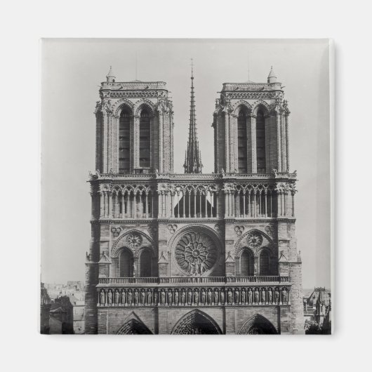Aimant Façade Notre-Dame, Paris, fin 19e siècle (Devant)