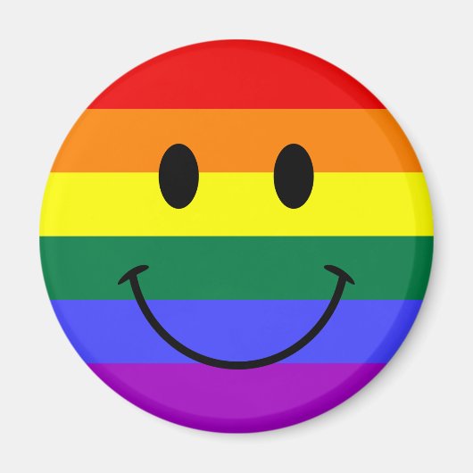 Aimant Face arc-en-ciel (Devant)