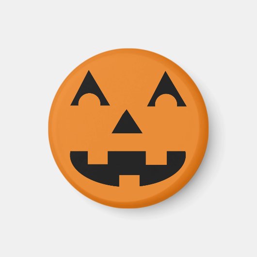 Aimant Face Citrouille Halloween (Devant)