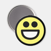 Aimant Face de bouche ouverte jaune (Recto/Verso)