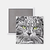 Aimant Face de chat (Recto/Verso)