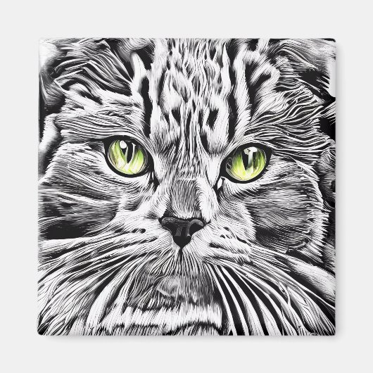 Aimant Face de chat (Devant)