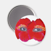 Aimant Face d'Hibiscus - Rouge (Recto/Verso)