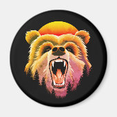 Aimant Face d'ours grizzli (Devant)