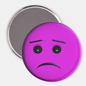 Aimant Face Frowny pourpre (Recto/Verso)