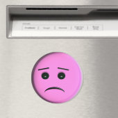 Aimant Face Frowny - Rose (In Situ (Lave-vaisselle))