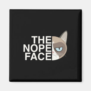 Aimant Face Nope _ Drôle Lazy Chat Plaisanterie Sweat - s