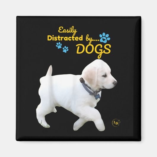 Aimant Facilement Distrait Par Chiens Amusants Gentils -  (Devant)