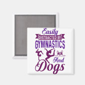 Aimant Facilement distrait par la gymnastique et les chie (Recto/Verso)