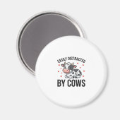Aimant Facilement distrait par les vaches Graphique de va (Recto/Verso)