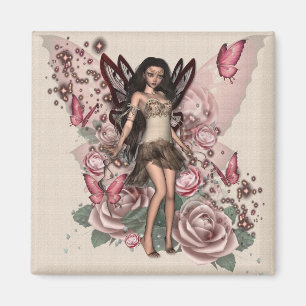 Aimant Faery rose d'antiquité de KRW