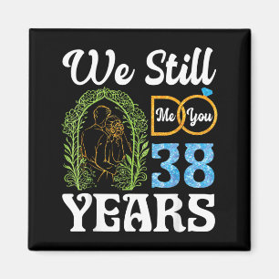 Aimant Faire 38 ans Joyeux 38e anniversaire de mariage Co