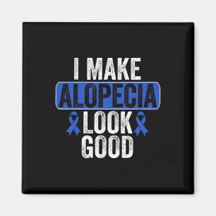 Aimant Faire Alopecia look Bonne perte de cheveux bleu Ru