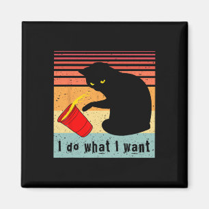 Aimant Faire Ce Que Je Veux Vintage Chat Rouge Coupe Drôl