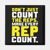 Aimant Faire chaque compte Rep - Motivation de l'entraîne (Devant)