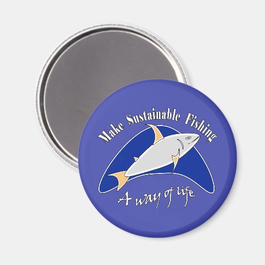 Aimant Faire de la pêche durable un mode de vie (Recto/Verso)