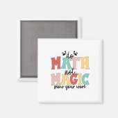 Aimant Faire des maths pas de la magie Prof de maths Reto (Recto/Verso)
