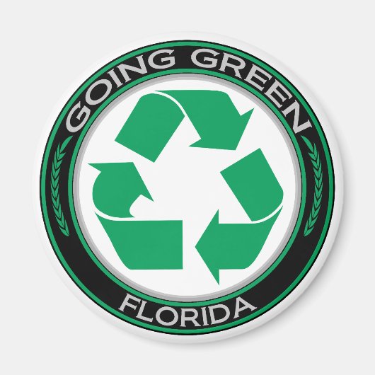 Aimant Faire du recyclage vert Floride (Devant)