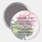 Aimant Faire geranium rose pâle Save the Date (Recto/Verso)