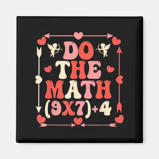 Aimant Faire l'équation mathématique Saint-Valentin Prof (Devant)