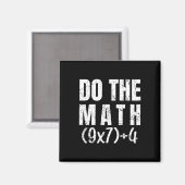 Aimant Faire l'équation mathématique Thanksgiving enseign (Recto/Verso)